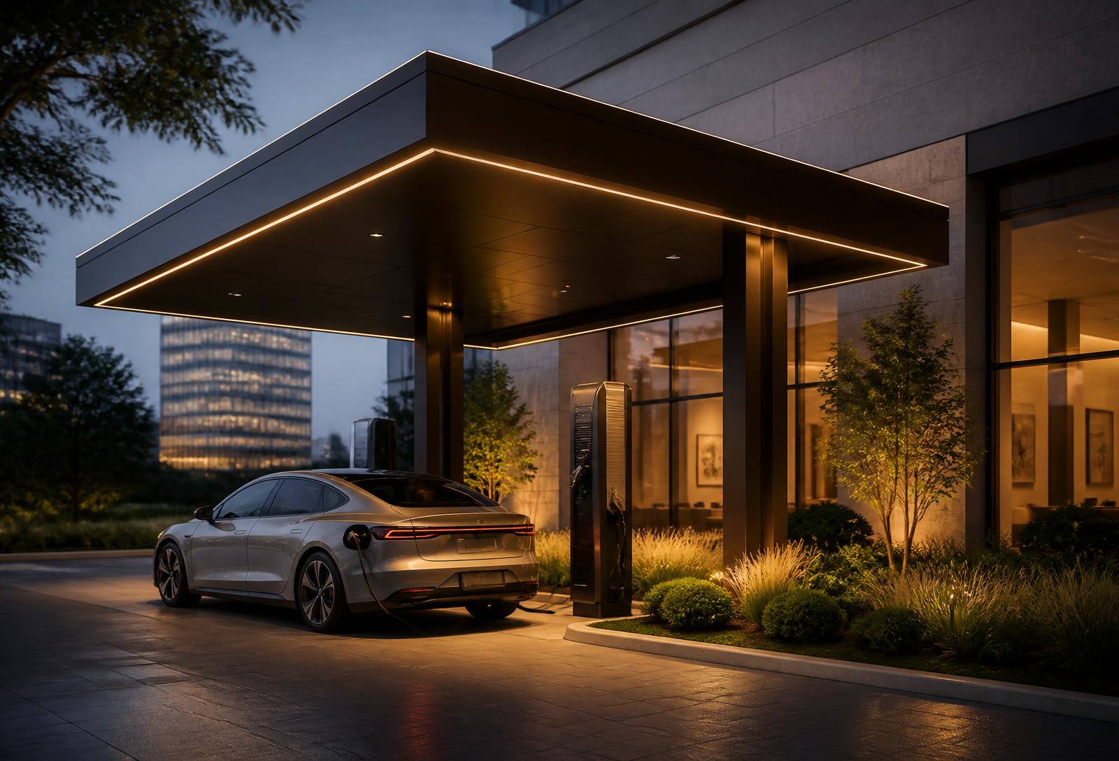 Banking EV charging concept — Branded environments, evolved.