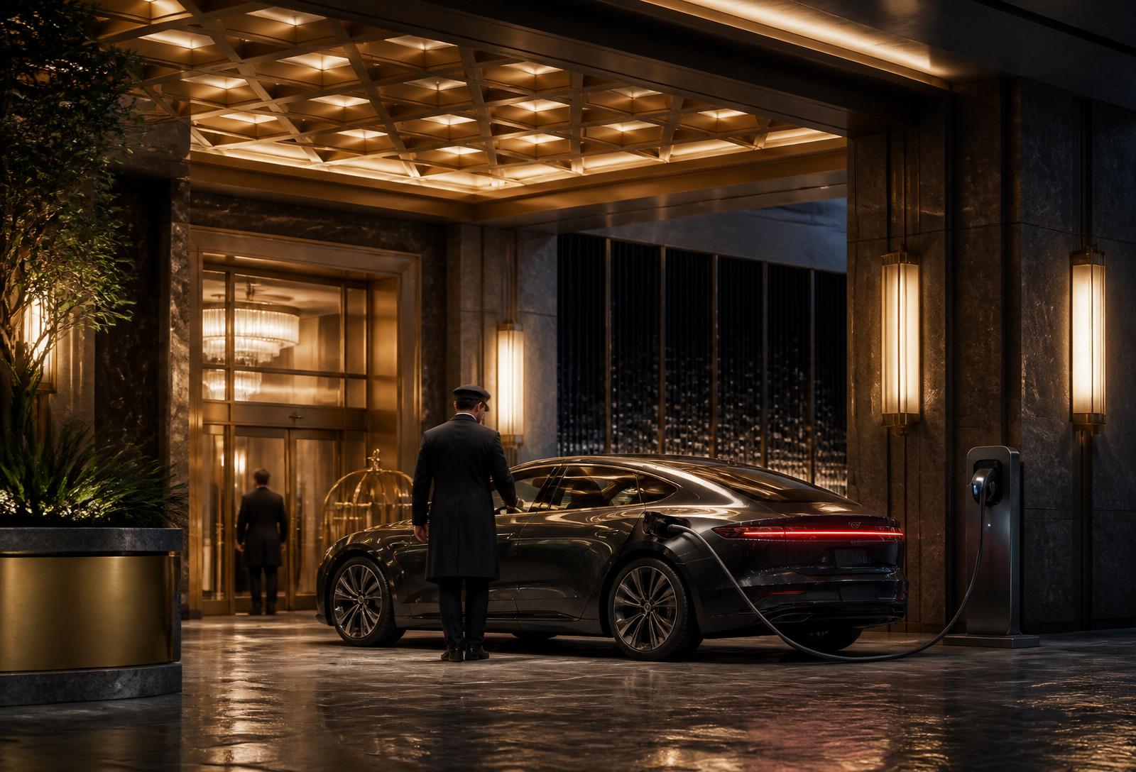 Hospitality EV charging concept — Guest experience, uninterrupted.