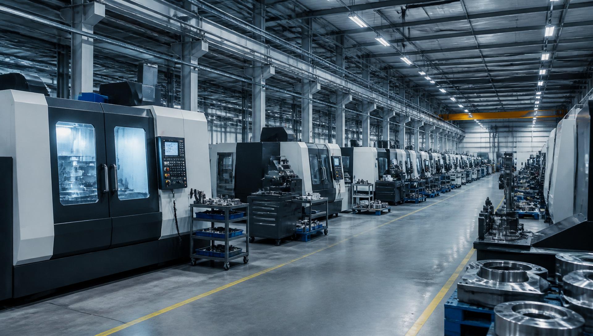A wide view of the Sterling CNC manufacturing floor
